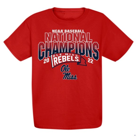 Gildan "Ole Miss Rebels" Unisex T-Shirt / Red M-2XL - Picture 1 of 2